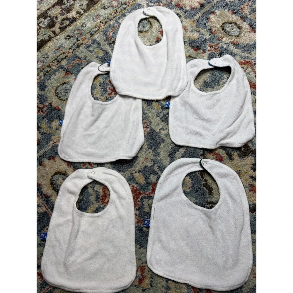 Kickee Pants Bibs and Lovey Bundle Baby Boys Blue Green Sharks Cows Bamboo Soft
